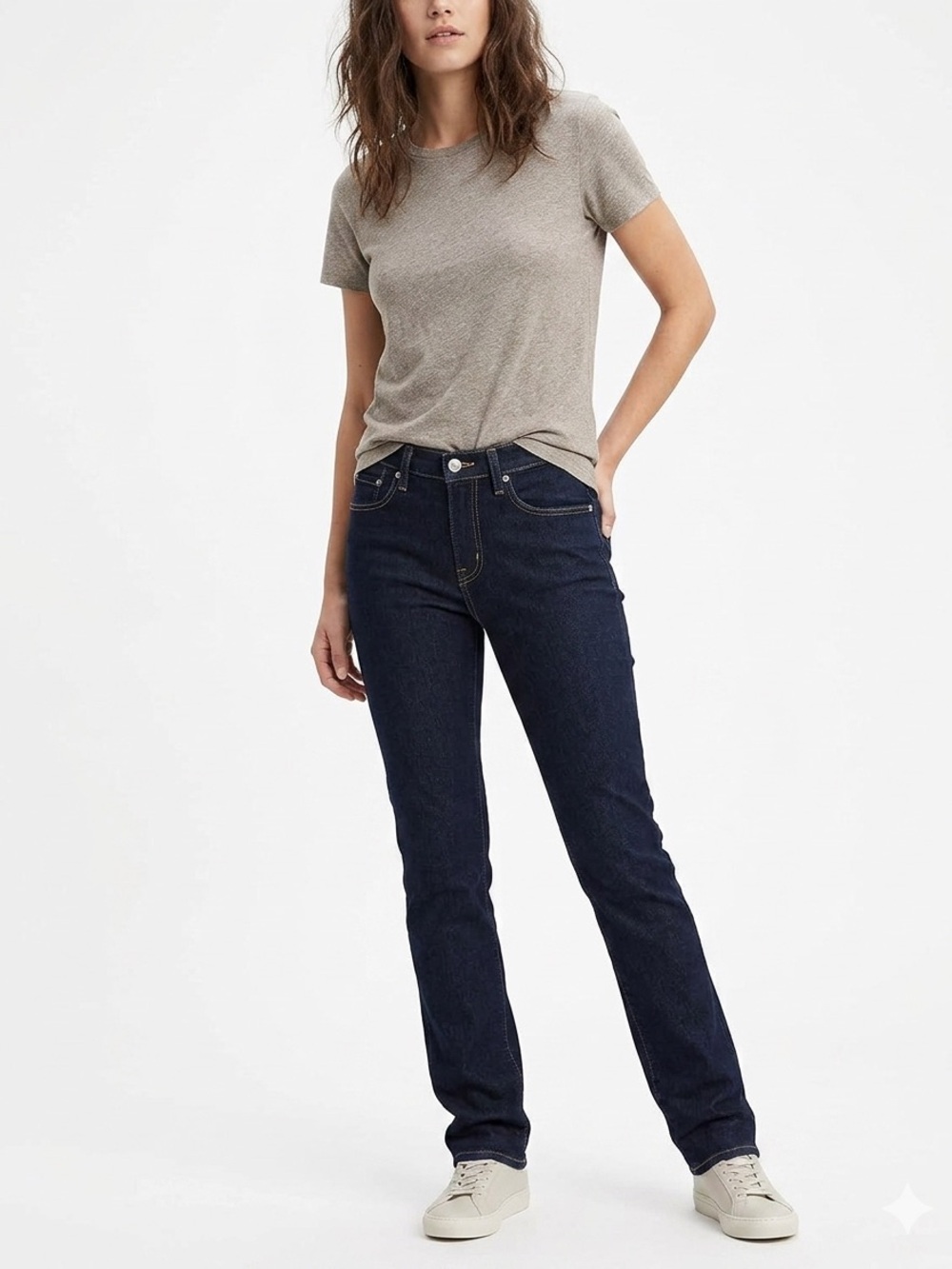 Levi's Dark Blue Straight-Leg Women’s Jeans 115 trendy every day work casual
